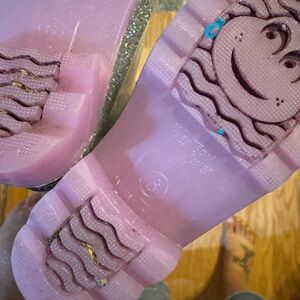 Western Chief Pink Kids Rain Boots with Smiley Face Sole